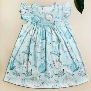 Boutique Princess Cinderella Girls Blue Sleeveless Dress